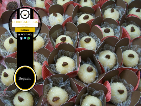 Beijinho com gotas de chocolate